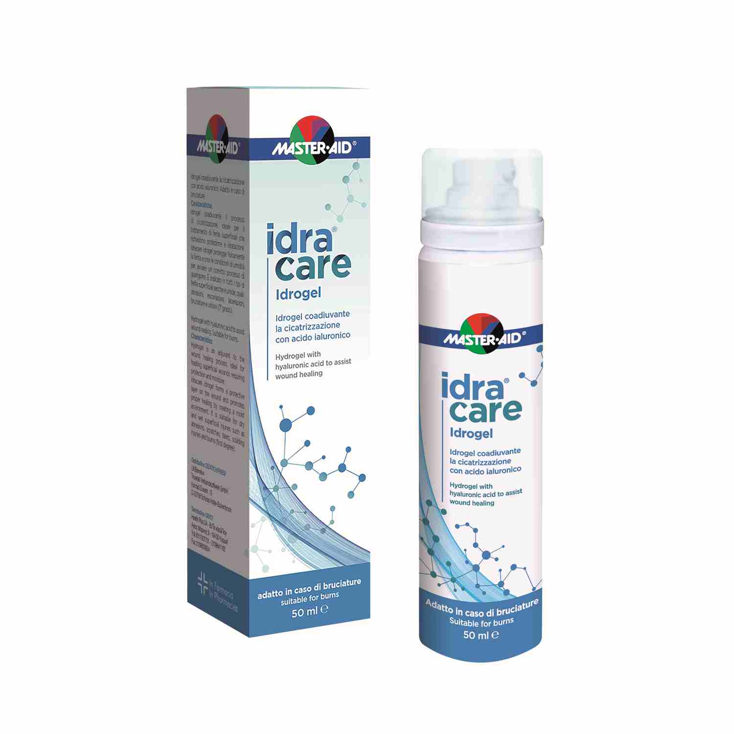 idra®care Idrogel 50 ml (mit Hyaluronsäure) - schmerzlindernd bei Verbrennungen & Schürfwunden